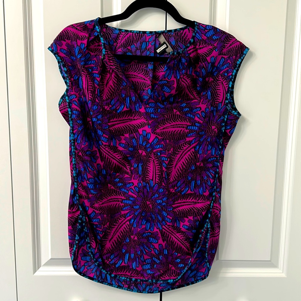 Sleeveless silk top